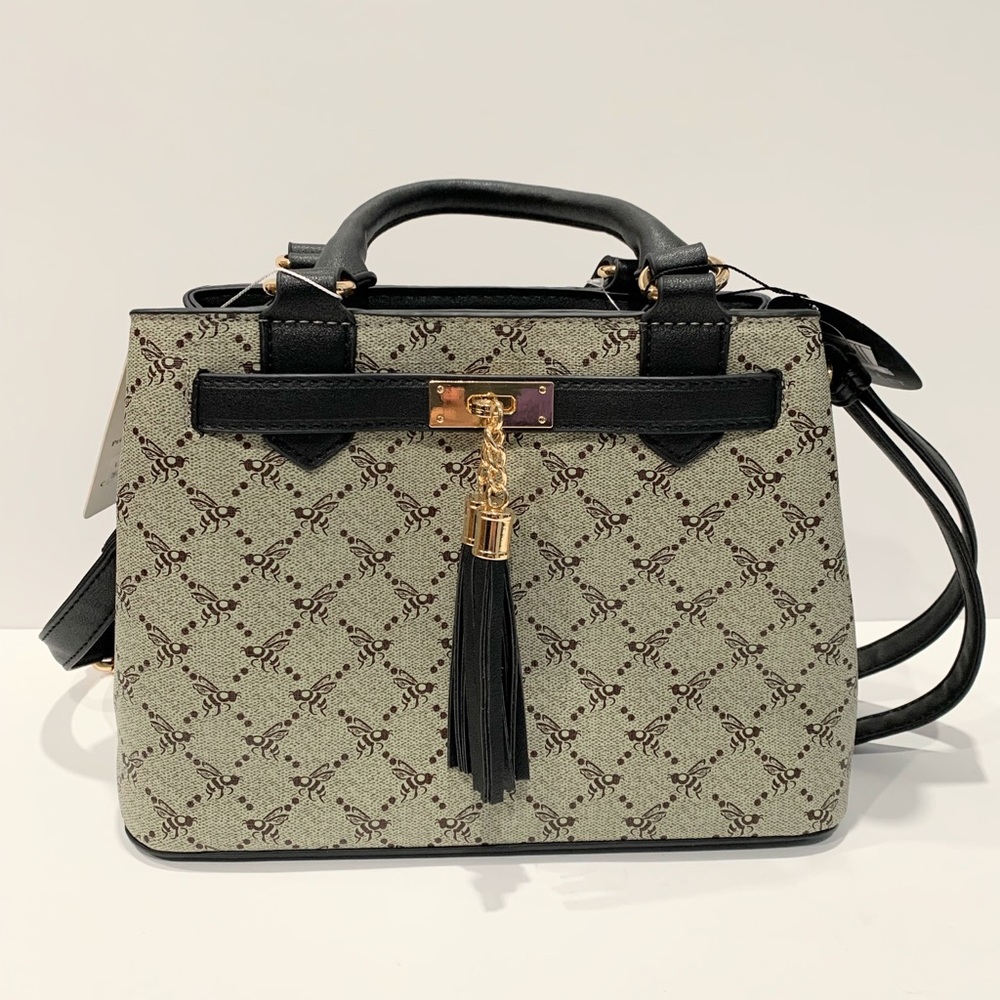 Women’s Crossbody Handbag black/light green and brown